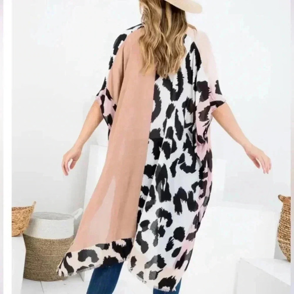 NWT LA SOUL Animal Print Summer Kimono Short Sleeve One Size Fits Most - Picture 5 of 10